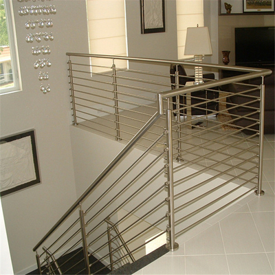 Balaustra di acciaio inossidabile della scala, Rod Bar Interior Stair Railings per il balcone