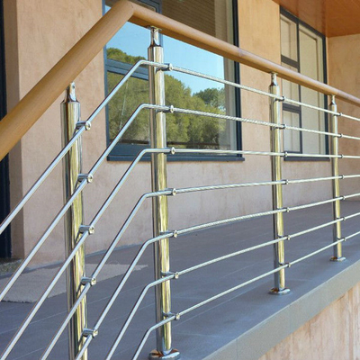 Rod Bar Steel Balcony Railings, ferrovia dell'interno della scala per il terrazzo della piattaforma dell'appartamento