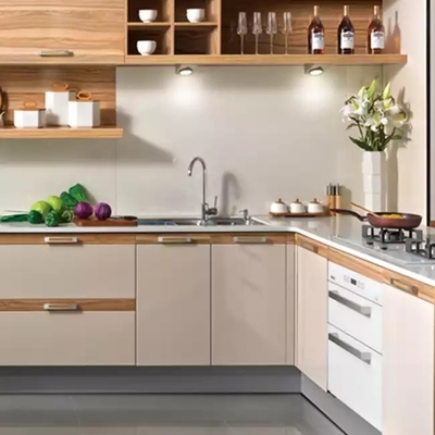Insieme su misura dell'armadio da cucina, armadio da cucina moderno della dispensa della lacca