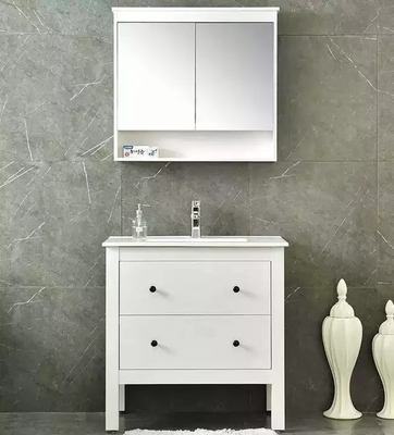 Unità di lavandino di legno solida moderna della mobilia di vanità del Governo di bagno singola