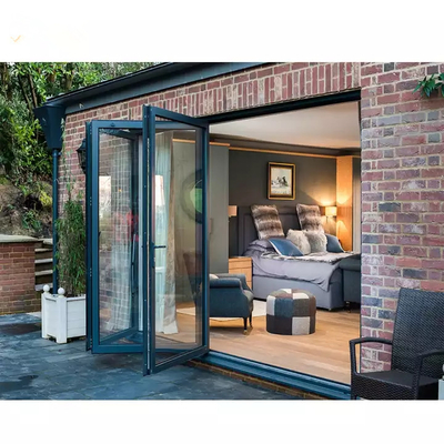 Scivolamento Bifold del patio di vetro di alluminio esteriore impermeabile della porta piegante di EPDM