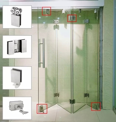 Porta di vetro piegante Frameless interna, stanza di Sun del balcone che fa scorrere porta Bifold