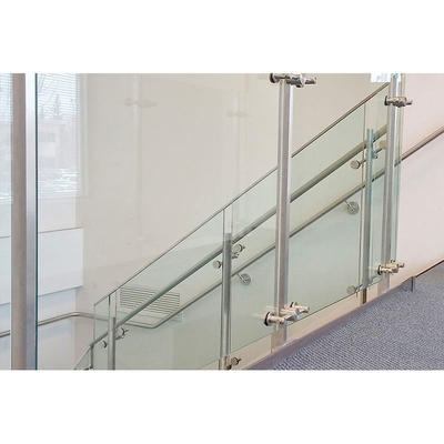 Inferriate di vetro Frameless moderne della balaustra di acciaio inossidabile per dell'interno ed all'aperto