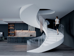 Personalizzi la piccola economia di spazio a spirale moderna di lusso della scala dell'interno