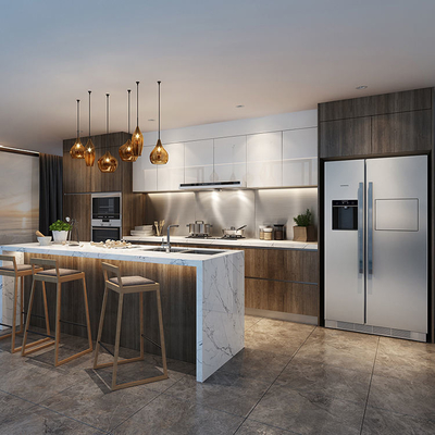 Mobilia di lusso su ordinazione della cucina del CE, armadio da cucina del flat pack