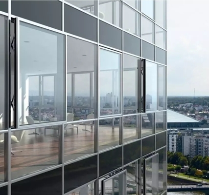 Rivestimento in alluminio Facciata continua in vetro doppio vetro Moderna impermeabile