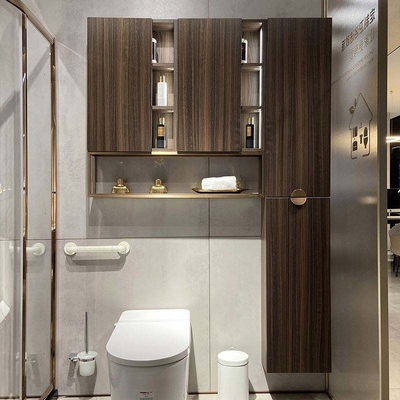 Mobiletto da bagno in legno massello con doppio lavabo Mobili europei moderni