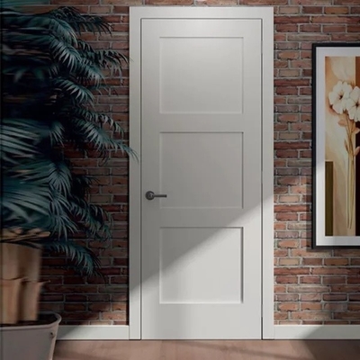 Semplice appartamento Shaker interni in legno duro porta pannello in legno Design