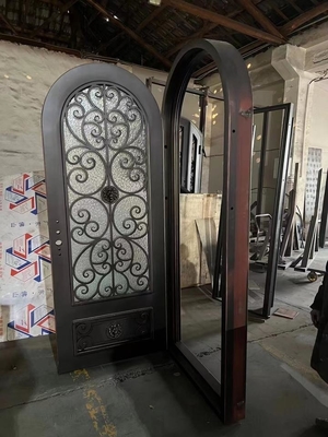 Porte d'acciaio del giardino dell'arco, nuovo portone del ferro battuto della villa di progettazione