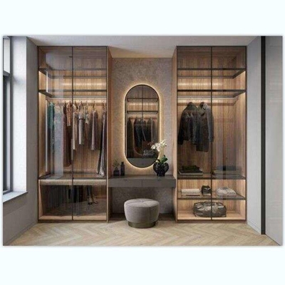 Progettazione astuta della mobilia di legno dell'alto guardaroba antico di lusso pieghevole domestico di lucentezza