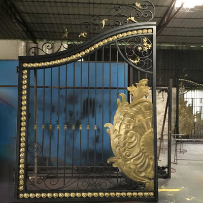 Tubo principale di Front Yard Modern Wrought Iron, nuova porta del ferro battuto di progettazione