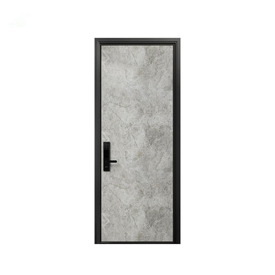 Porta d'acciaio di sicurezza della carcassa del MDF, esterno corazzato di legno Front Doors