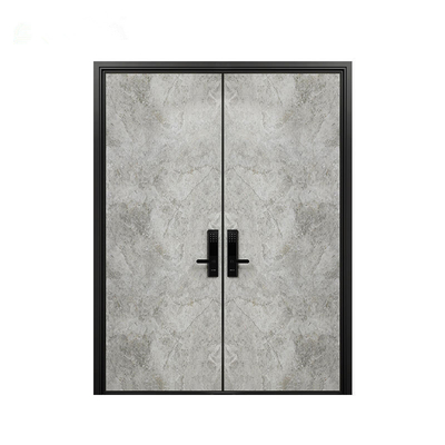 Porta d'acciaio di sicurezza della carcassa del MDF, esterno corazzato di legno Front Doors