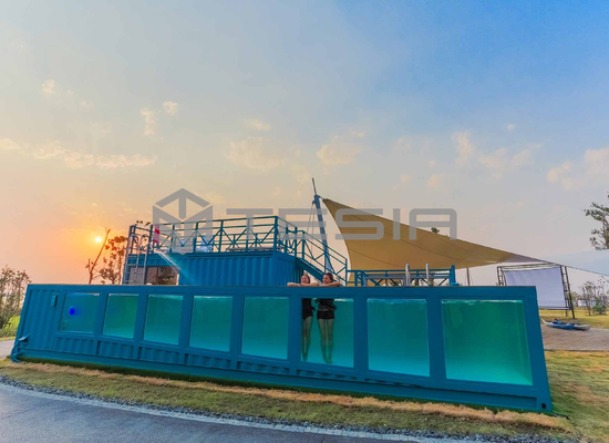 Piscina luminosa 20FT 40FT di industria di Tesia della Camera modulare prefabbricata del contenitore di abitudine