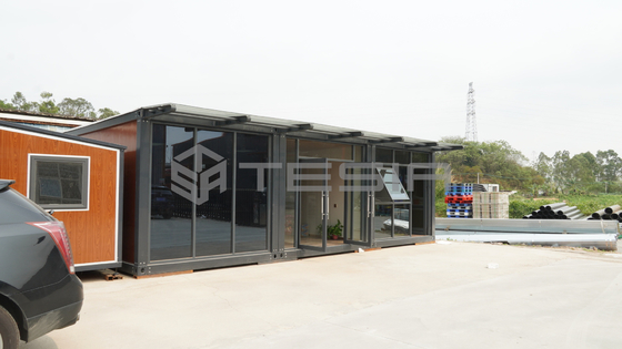 Casa container prefabbricata espandibile di lusso con struttura in acciaio leggero da 20 piedi