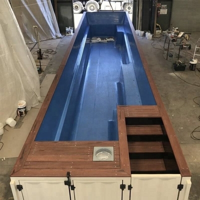 All'aperto su misura colorano 20' 40' piscina del container con 2&quot; finestra spessa e scala d'acciaio