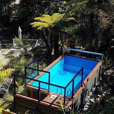 Piscina portatile moderna prefabbricata di lusso del contenitore con la parete di vetro ad alta resistenza