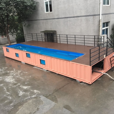 Dimensione di 40FT e piscina del contenitore di colore su misura costruzione prefabbricata da materiale d'acciaio con il sistema elettrico e Plumping