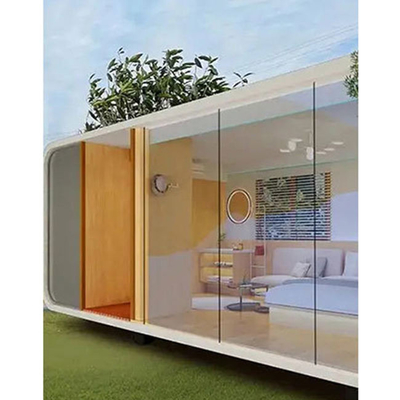 Esponga al sole la cabina di Apple del cellulare della struttura d'acciaio di colore e la Camera prefabbricate stabili di vetro su misura la protezione del contenitore del baccello