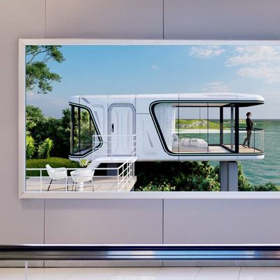 Casa da campeggio in stile capsula spaziale moderna su misura portatile con struttura modulare per uso esterno