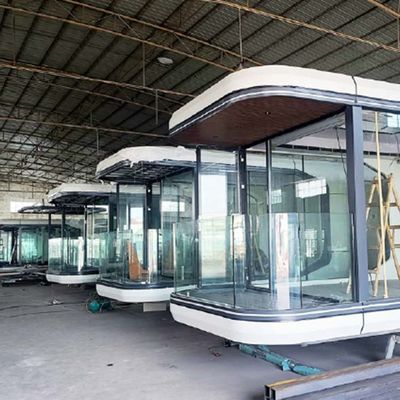 Casa da campeggio in stile capsula spaziale moderna su misura portatile con struttura modulare per uso esterno