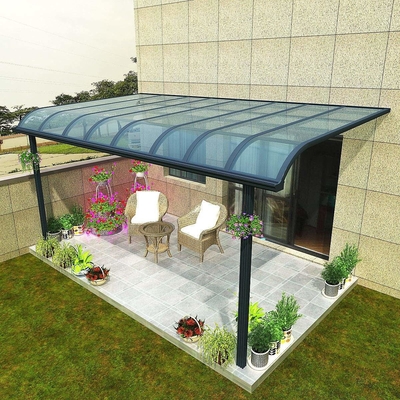 Policarbonato di alluminio m. Shape Black Color o riparo su misura del Carport di colore per il garage della Camera