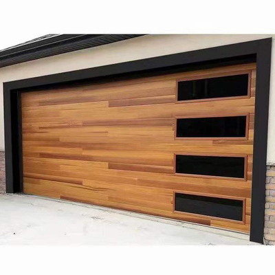 Porta sezionale d'acciaio del garage della villa contemporanea di alluminio all'ingrosso di Tesia