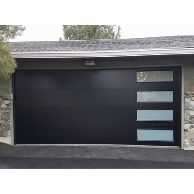 Porta sezionale d'acciaio del garage della villa contemporanea di alluminio all'ingrosso di Tesia