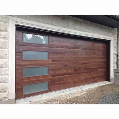 Porta sezionale d'acciaio del garage della villa contemporanea di alluminio all'ingrosso di Tesia