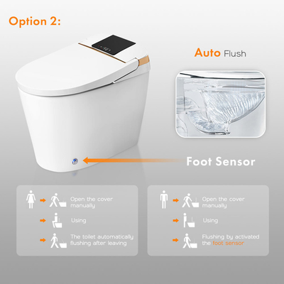 Sciacquone astuta intelligente del bagno del sensore del bidet a livello automatico elettrico di lusso del Wc