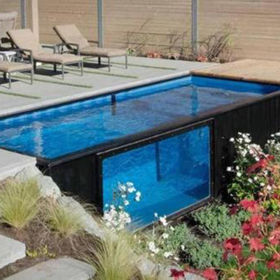 Cornice di struttura in acciaio esterna 20FT 40FT piscina prefabbricata contenitore