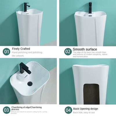 Prezzo all'ingrosso Prodotti igienici moderni Liberi Bagno bianco in ceramica Bagno lavandino