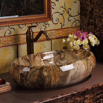 Servizi igienici di lusso Vintage Elegante Colorato Bagno di lavanderia Bagno di lavanderia di marmo