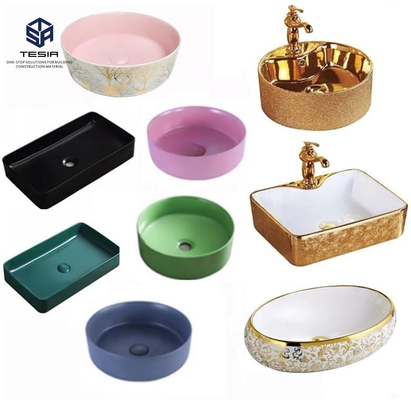 Bagno moderno Ceramica Oro Nero Vasca da lavaggio Servizio sanitario