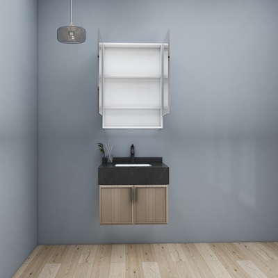 Il LED ha illuminato la vanità su misura del pannello truciolare dei Governi di bagno 16mm