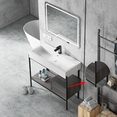 Unità ceramica europea fissa di vanità del lavandino del Governo di bagno dell'hotel con lo specchio