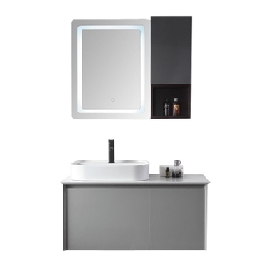 Vanità a 40 pollici del bagno di Grey Customized Bathroom Cabinets LED dello specchio caldo della luce
