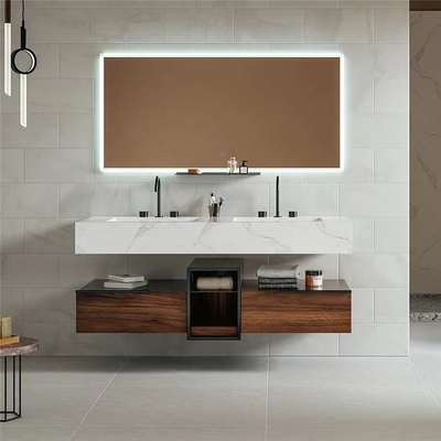Vanità moderna impermeabile del supporto della parete del LED del bagno del Governo impermeabile su ordinazione dello specchio