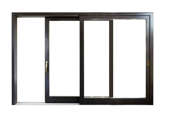 Vetro orizzontale Windows di alluminio scorrevole del CE doppio e porte con la griglia