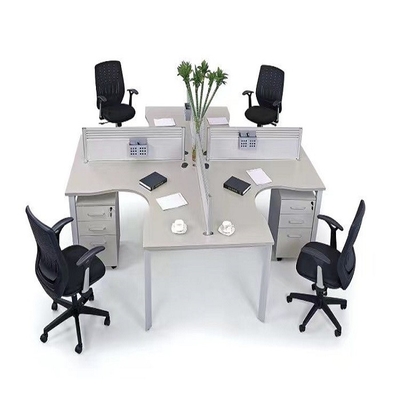 Divisori moderni dello scrittorio di MFC del cubicolo di Seater della parete 4 di vetro della divisione dell'ufficio di modo ISO9001