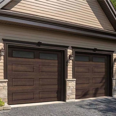 Porta Frameless del garage del ferro battuto del PVC dell'appartamento con lo specchio