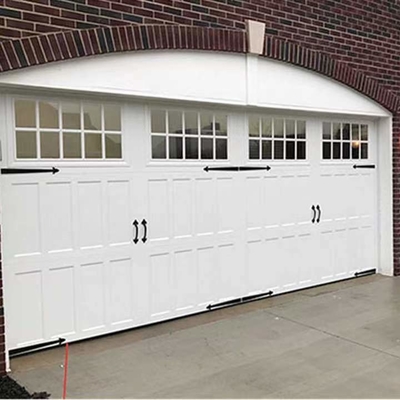 Porta Frameless del garage del ferro battuto del PVC dell'appartamento con lo specchio