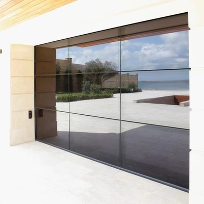 12 16 porte di vetro a piena vista di alluminio del garage da 18 piedi Frameless