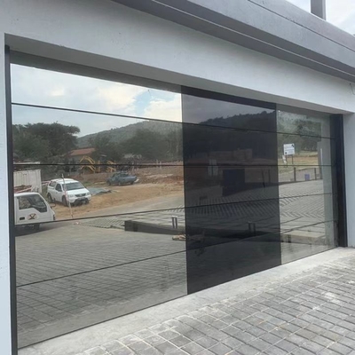 12 16 porte di vetro a piena vista di alluminio del garage da 18 piedi Frameless