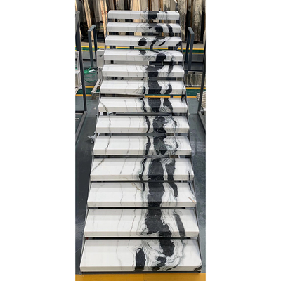 Scala a chiocciola di pietra naturale delle scale del ODM Panda Black And White Marble dell'OEM