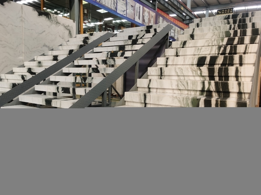 Scala a chiocciola di pietra naturale delle scale del ODM Panda Black And White Marble dell'OEM