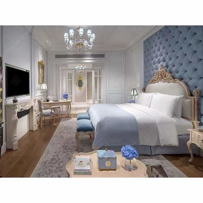 Insieme di camera da letto scolpito stile europeo di qualità superiore della villa della mobilia dell'hotel del FSC