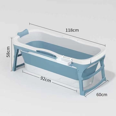 vasca da bagno piegante di plastica della vasca di plastica di 1.18M Blue Pink Freestanding per gli adulti