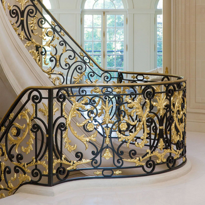 Anti aste della ringhiera della scala del ferro battuto della ruggine di Ringhiera Delle Scale Interior Stair Railings