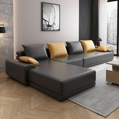 Insieme verde scuro di lusso leggero di combinazione della mobilia di Grey Cloth Sofa Simple Modern